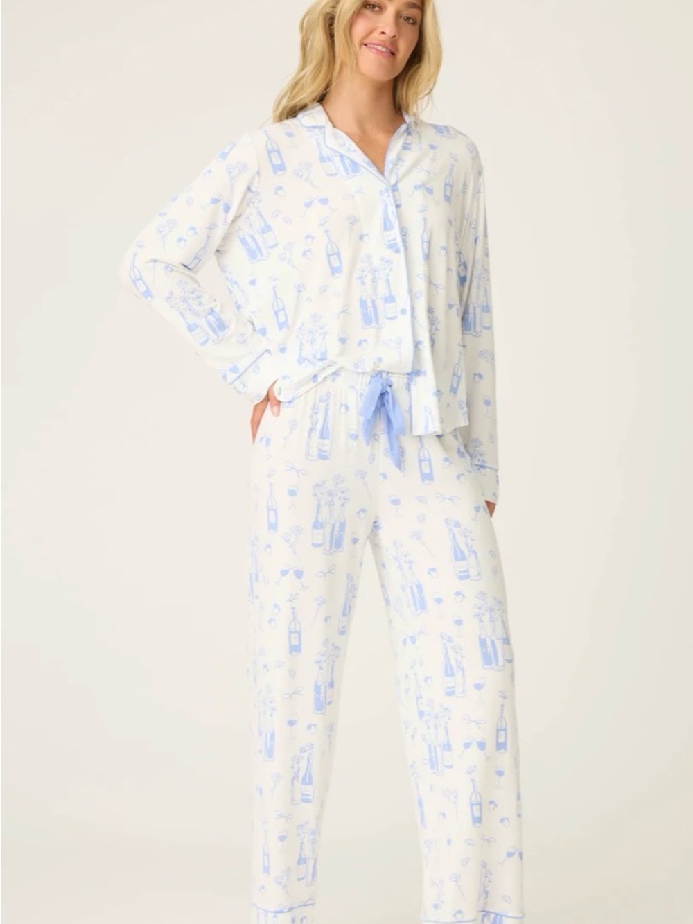 NWT PJ Salvage Parisian Dreams Whimsical Print Pajama Set, Size XS